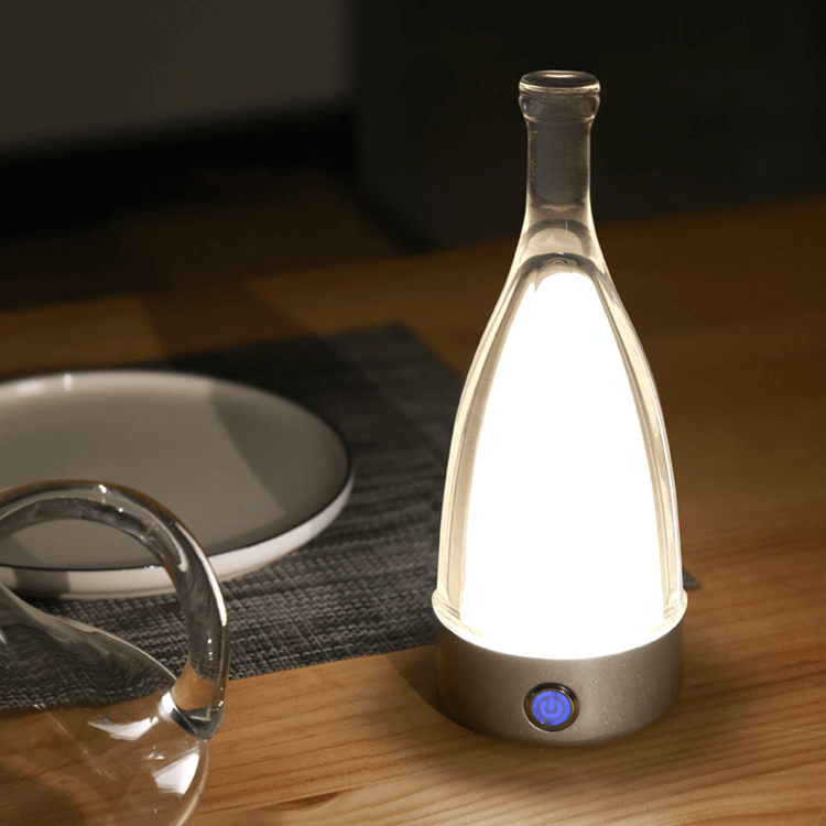 LumiBottle - Berøringskontrol flaskeformet bordlampe med USB-opladning