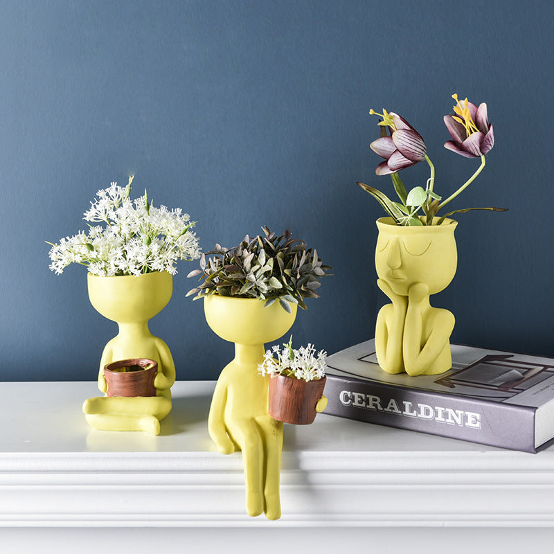 LeafNest – Mini Keramisk Potte med Stilfuldt Design til Sukkulenter