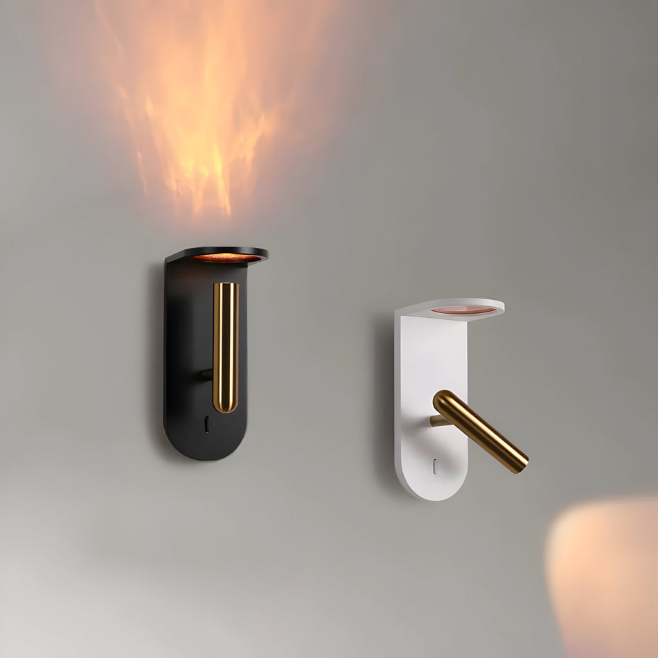 SkandaGlow - Justerbar nordisk LED-væglampe med flammeeffekt for en hyggelig atmosfære