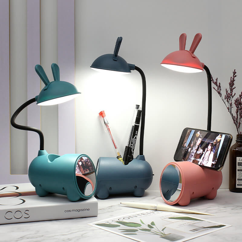 BunnyGlow - LED Skrivebordslampe med touch kontrol og Penholder