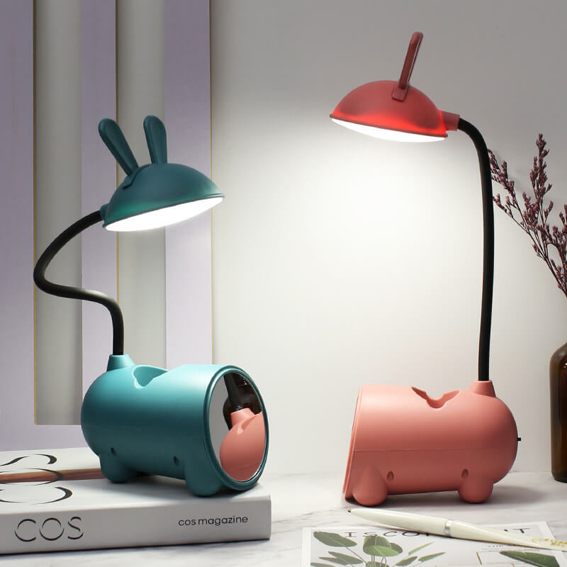 BunnyGlow - LED Skrivebordslampe med touch kontrol og Penholder