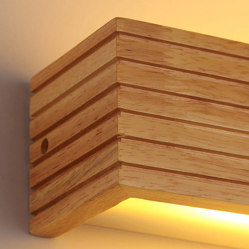 LumiWood – Moderne træ LED-væglampe