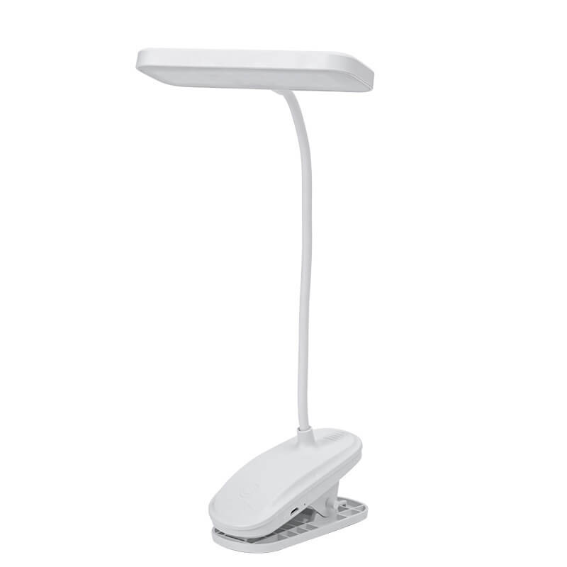 BrightClip – USB-opladelig LED-bordlampe med justerbar klemme