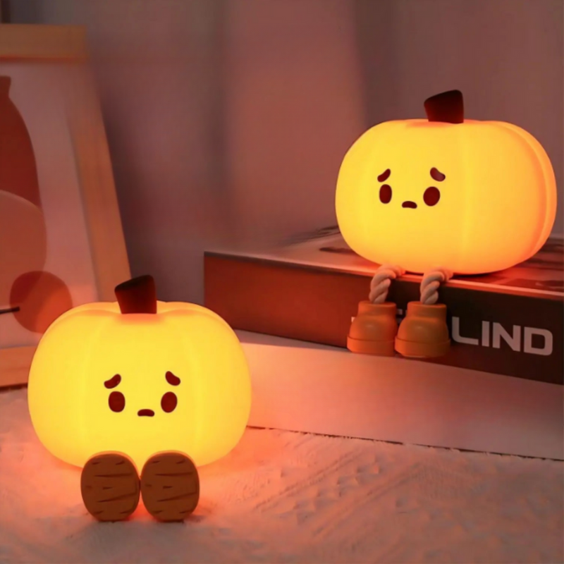 PumpkinGlow – Græskarformet LED-natlampe med justerbar lysstyrke
