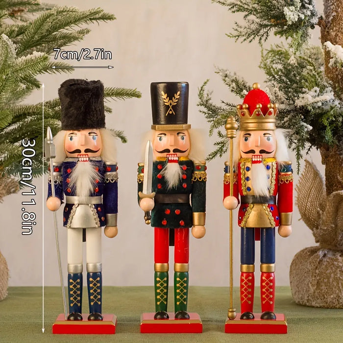 NutcrackerJoy - Træ Nøddeknækkeren soldat figur for tidløs julecharme