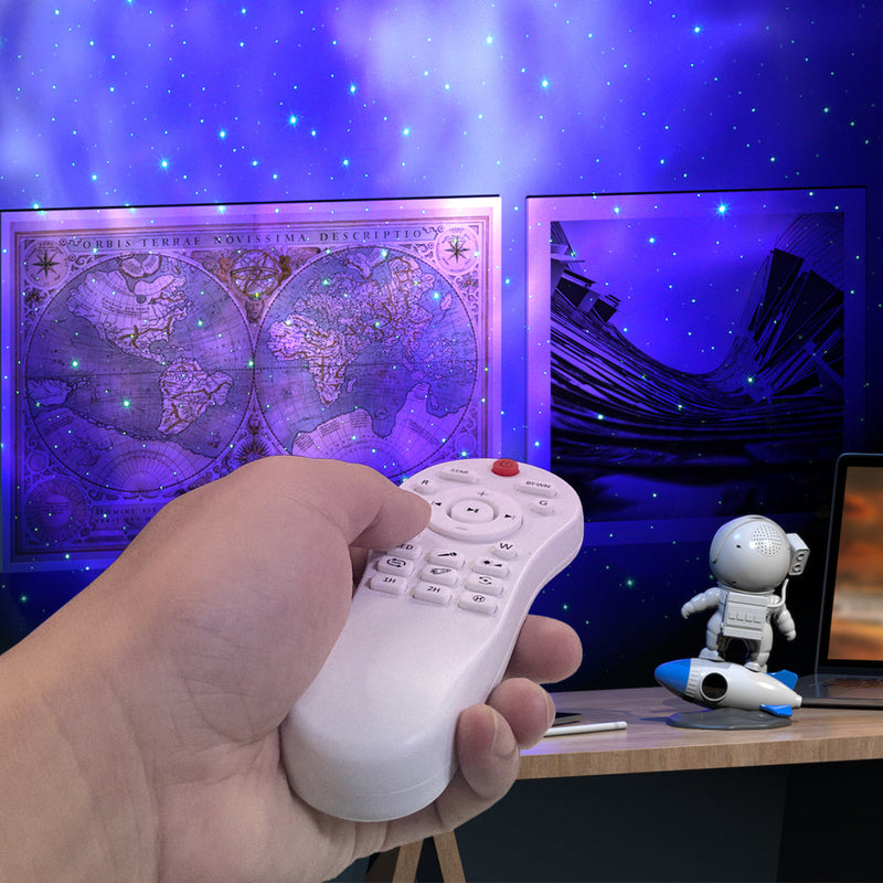 StarGlide – Raketprojektorlampe med Galaxy-scener og Bluetooth-lyd