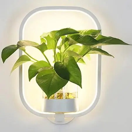 LuminaGreen - Elegant væglampe med planteholder