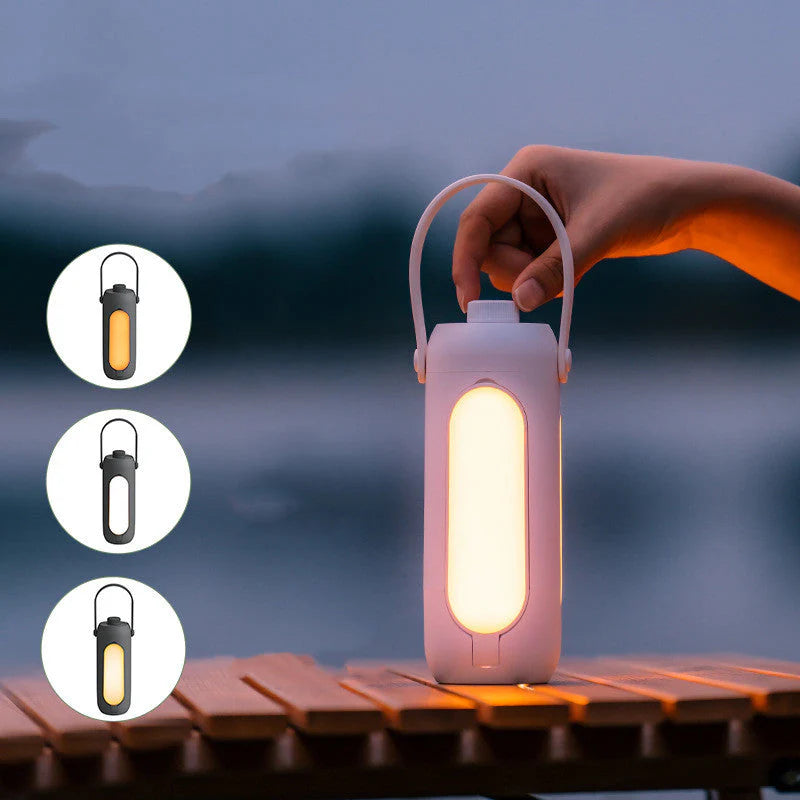 LumiCamp – Bærbar campinglampe med kompakt design og kraftigt lys til udendørs brug
