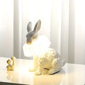 RabbitGleam - Kunstnerisk Moderne Kanin Bordlampe