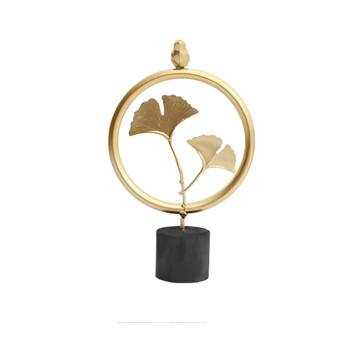 SerenLeaf - Minimalistisk Ginkgo-bladskulptur for elegant naturlig charme
