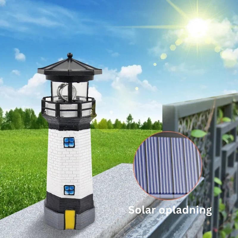 OceanGlow - Miljøvenlig Solar Lighthouse Lampe til Udendørs Rum
