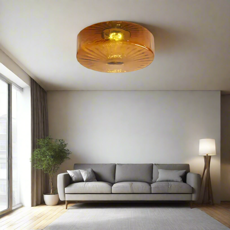 RadiantAura – Sunburst glasloftslampe til elegant belysning og stilfuld indretning