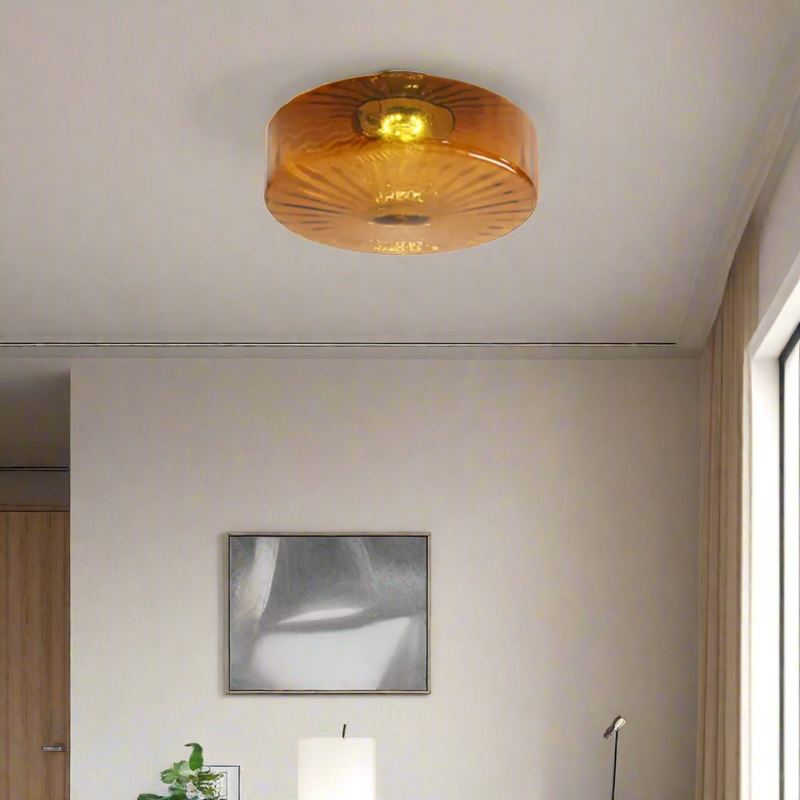 RadiantAura – Sunburst glasloftslampe til elegant belysning og stilfuld indretning