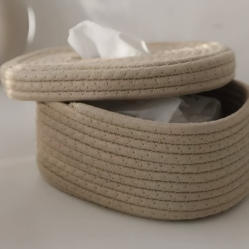 TidyNest – Oval vævsboks til slank organisering og praktisk