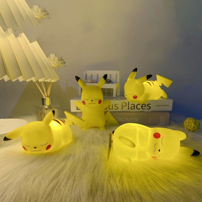 GlowCritter - Pikachu-inspireret LED-natlampe med blød glød til børneværelser