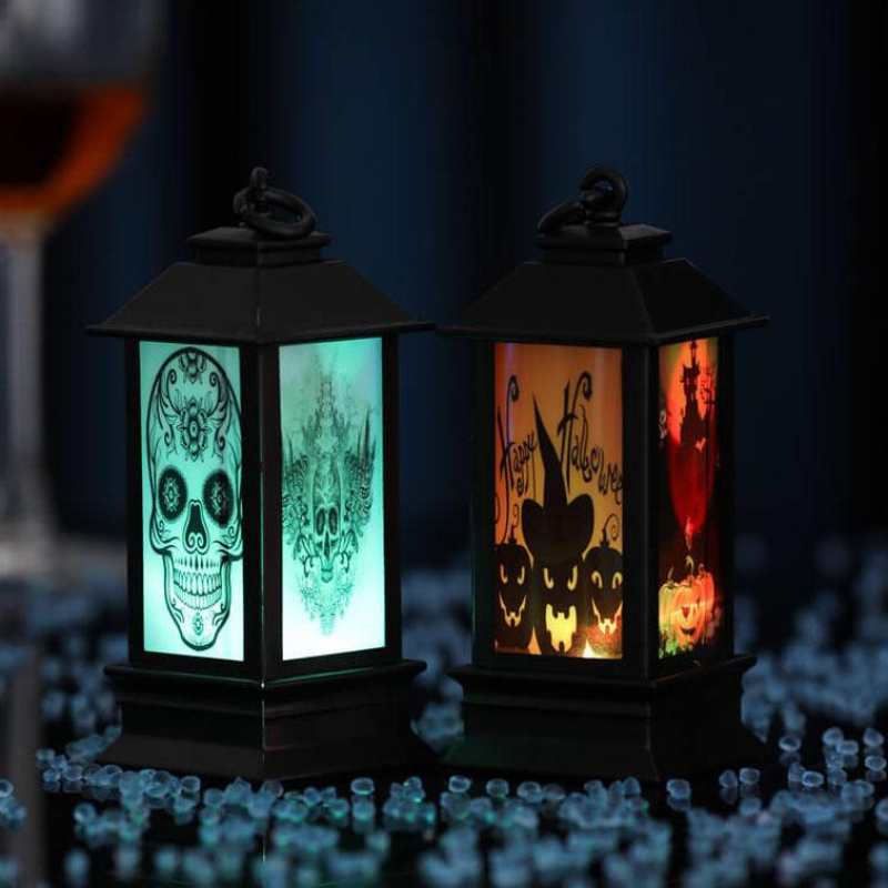 SpookLantern – Skelet-Græskar Halloween LED Oljelampe Dekoration