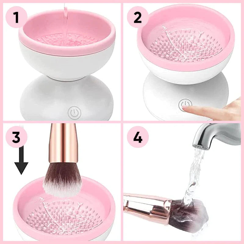 GlamSweep – Elektrisk Makeup Brush Cleaner med hurtig og nem dybderengøring