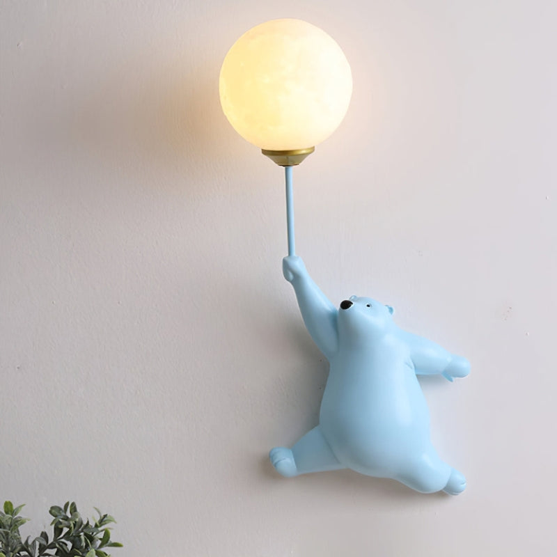 BearGlow – Dekorativ væglampe med bjørn og balloner