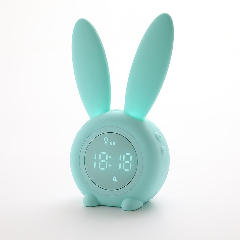 BunnyGlow – Sød Kanin Vækkeur med Blødt Lys og LED Display