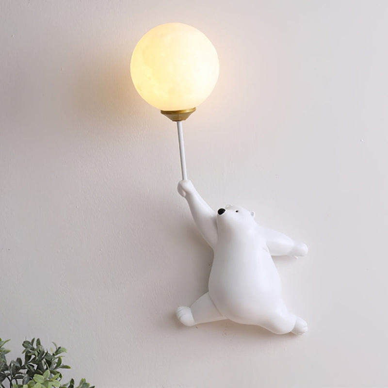 BearGlow – Dekorativ væglampe med bjørn og balloner