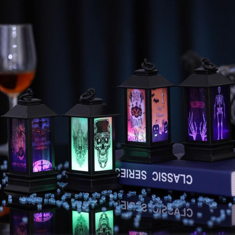 SpookLantern – Skelet-Græskar Halloween LED Oljelampe Dekoration
