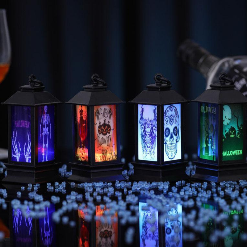 SpookLantern – Skelet-Græskar Halloween LED Oljelampe Dekoration