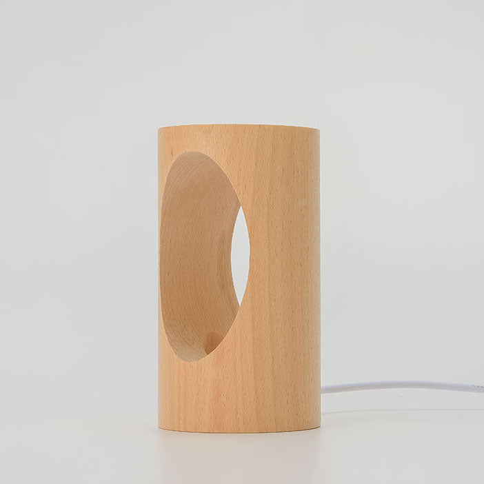 LumiGlow – Elegant cylindrisk bordlampe med oval udskæring til blød belysning