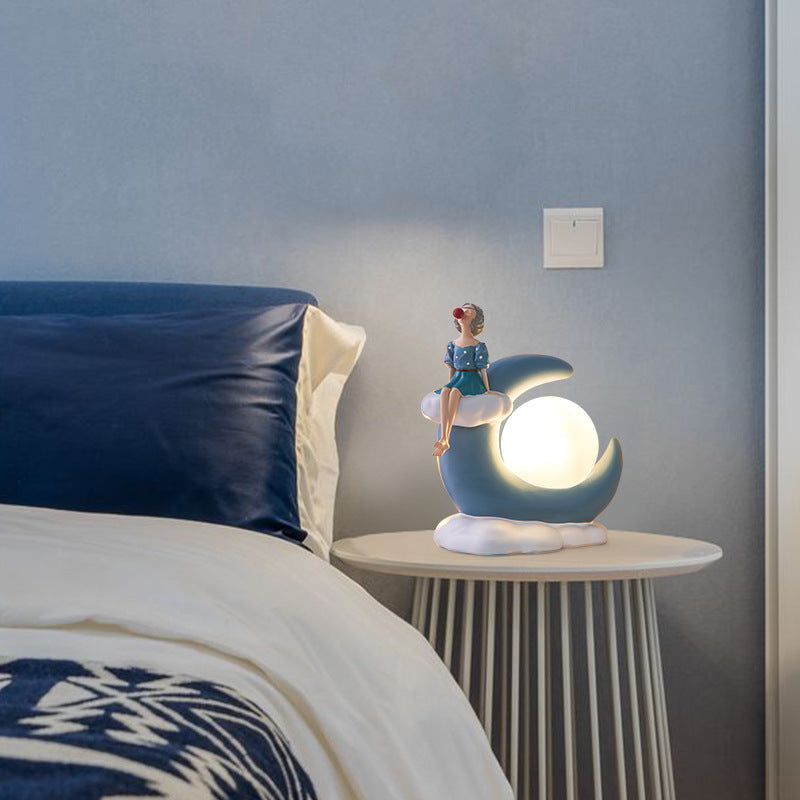DreamGlow - Bubble Girl Natlampe med blød glød og drømmende design