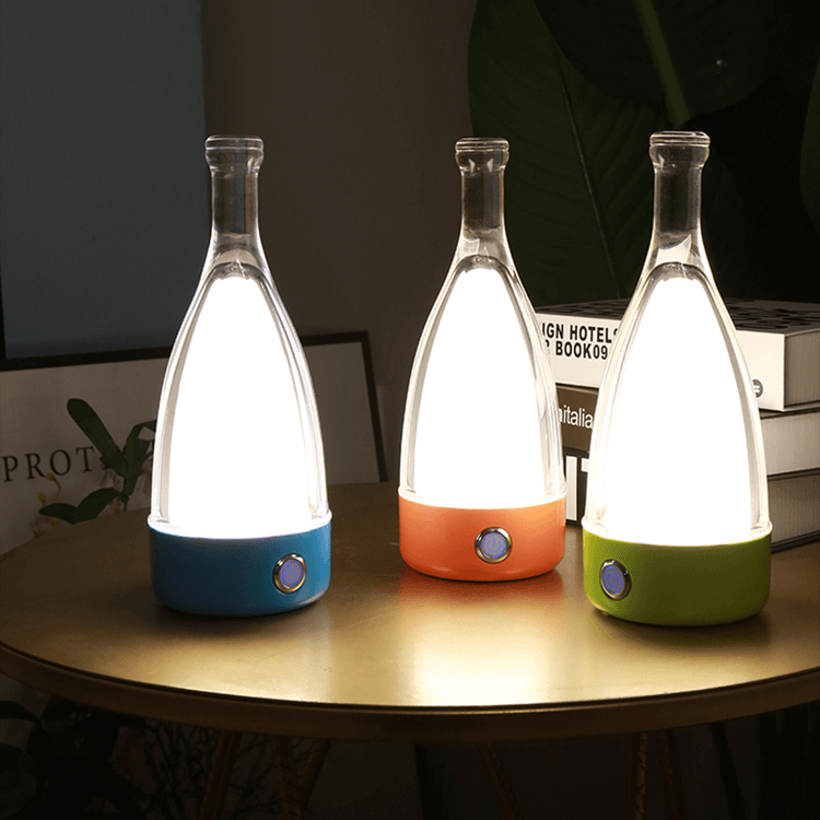 LumiBottle - Berøringskontrol flaskeformet bordlampe med USB-opladning