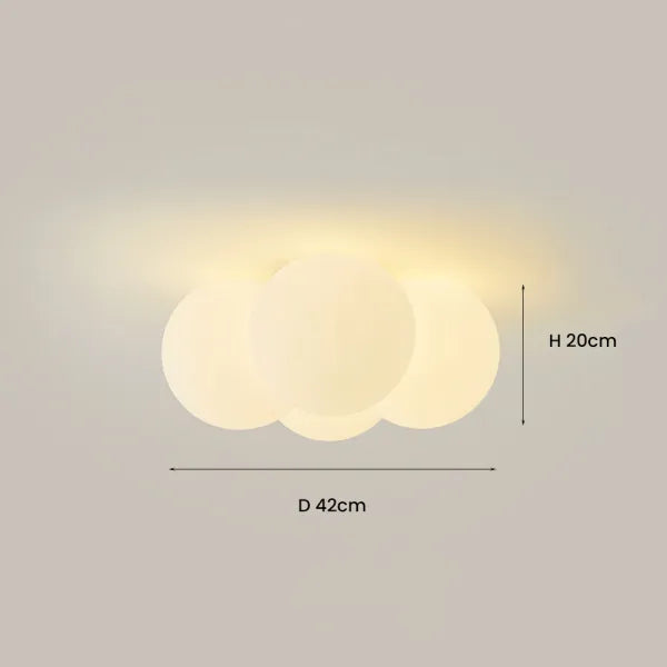 CloudAura – Moderne skyformet loftslampe til blød og elegant belysning