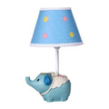 DecoWild – Elefantinspireret bordlampe med kunstnerisk blomsterskærm