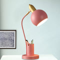 LumiSphere – Moderne kuppelformet natbordslampe med indbygget penholder til stilfuld organisering