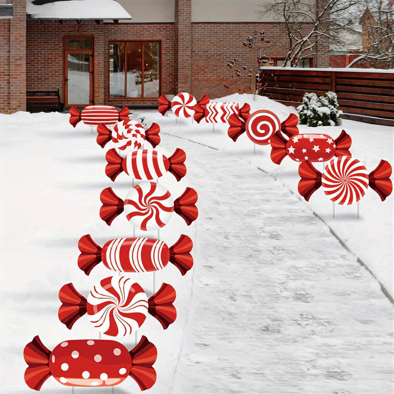 CandyLume - Jul Candy Cane Path Decor