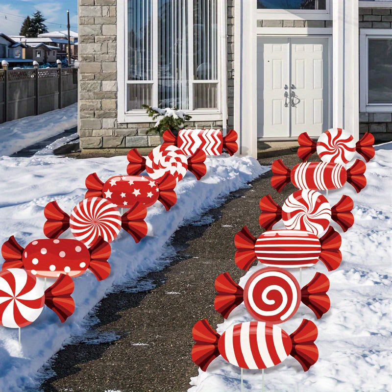 CandyLume - Jul Candy Cane Path Decor