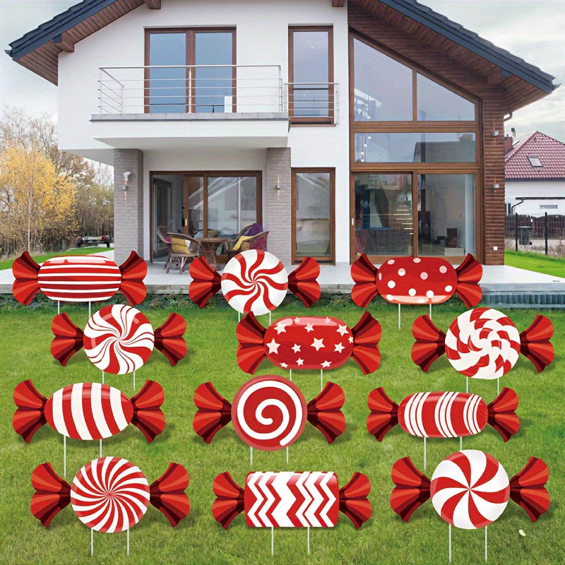 CandyLume - Jul Candy Cane Path Decor