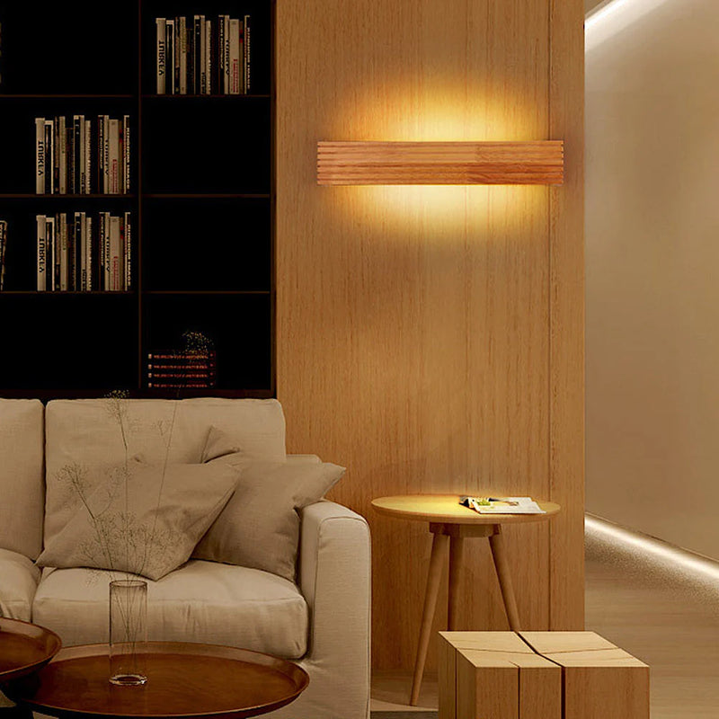 LumiWood – Moderne træ LED-væglampe