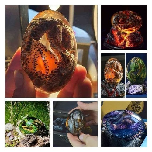 DragonEgg - Unikt Crystal Dragon Egg til samlere og indretning