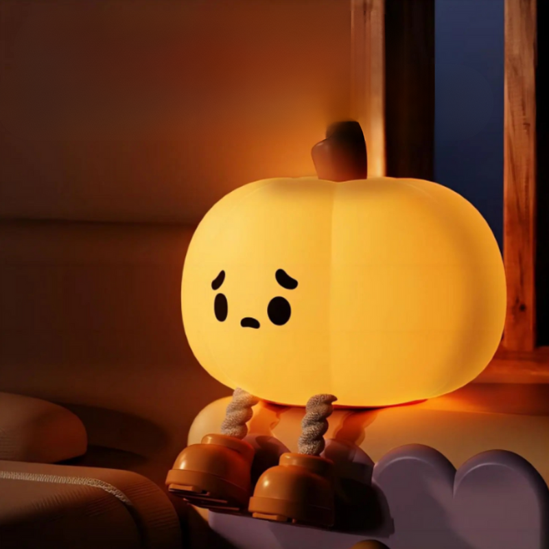 PumpkinGlow – Græskarformet LED-natlampe med justerbar lysstyrke