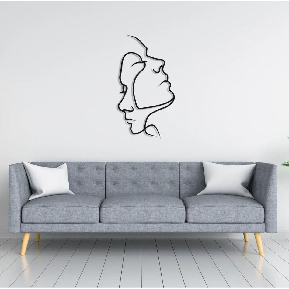 DuoGrace - Minimal vægdekoration med abstrakt udtryk for kærlighed til moderne boligaccent