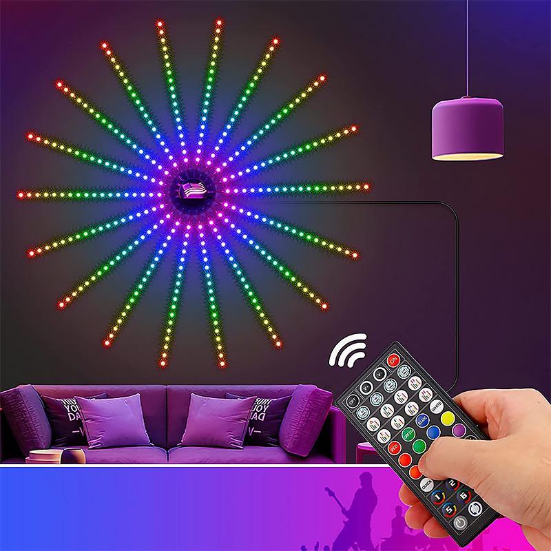 LumiBlaze - Smarte LED vægdekorationslampe med fjernbetjening og DIY-tilstande