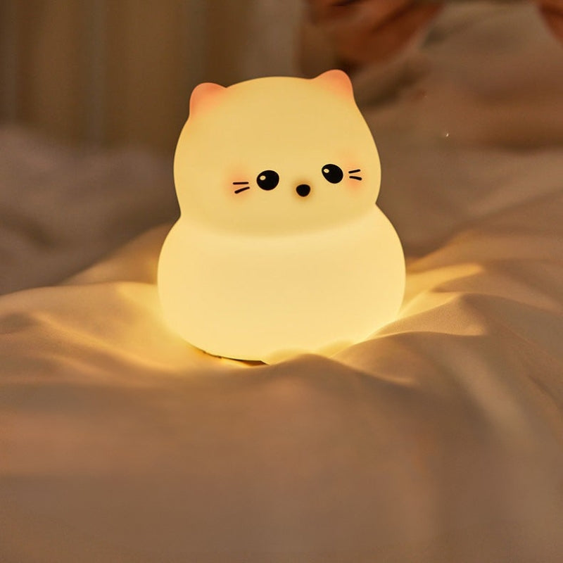 CatGlow – LED-natlys med berøringskontrol og beroligende glødetilstande