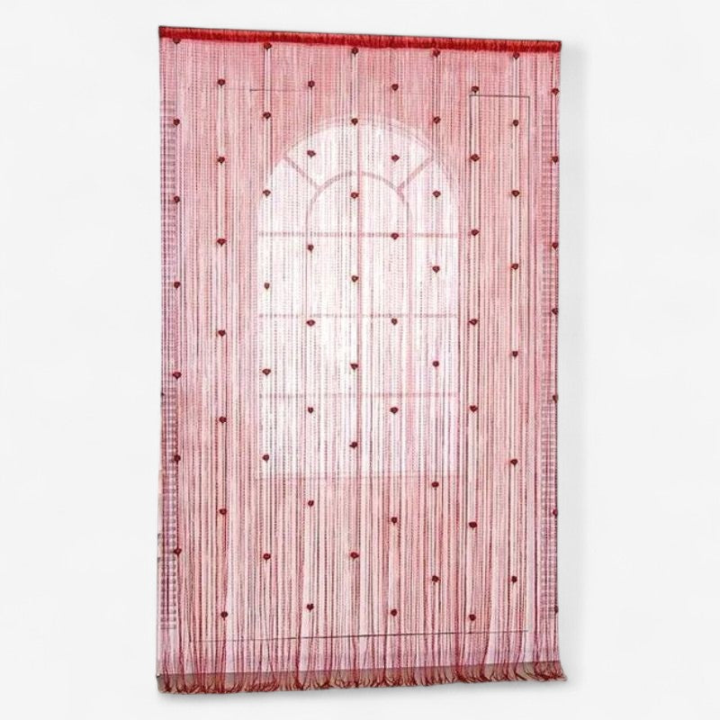 BloomDrape - Dørgardin med blomster og trådophængningsdesign