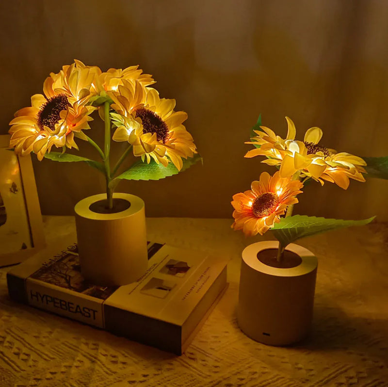 SunlitBlossom - Oplyst Blomsterlampe