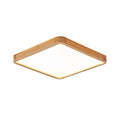 LumiWood – 16” 40W LED trælignende flad firkantet loftslampe