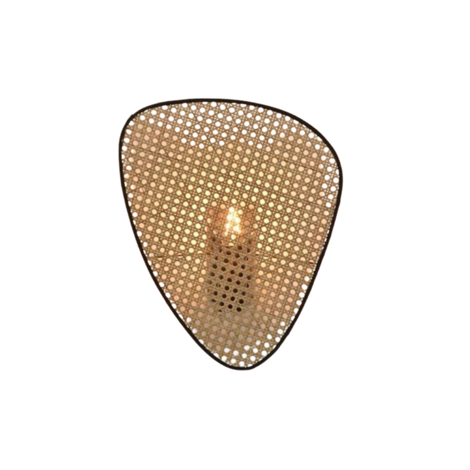 WeaveLume – Stilfuld væglampe med vævet skærm og blød omgivende belysning