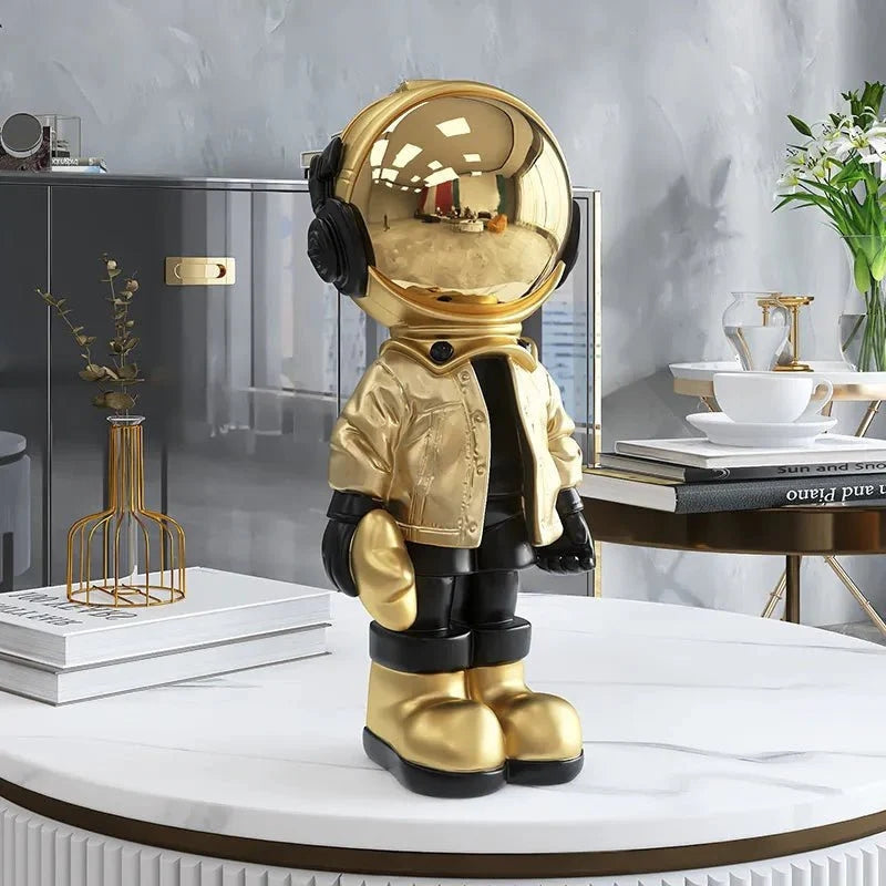 AstroForm – Dekorativ Astronaut Statue i Harpiks til Indendørs Brug