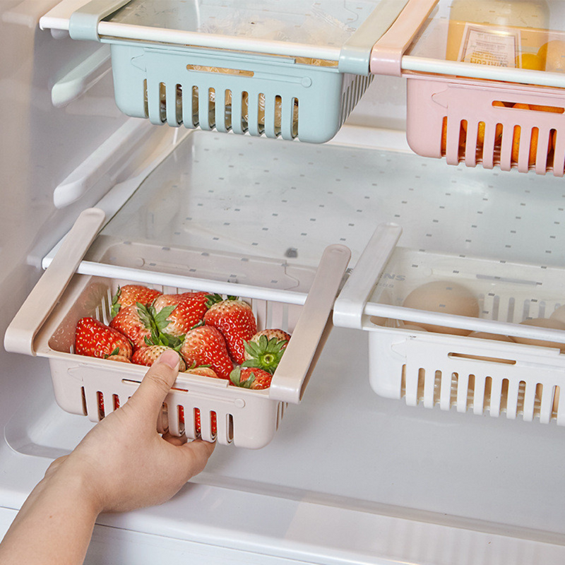 FridgeFlex – Smart køleskabsorganiseringsskuffe med brugerdefineret opbevaring