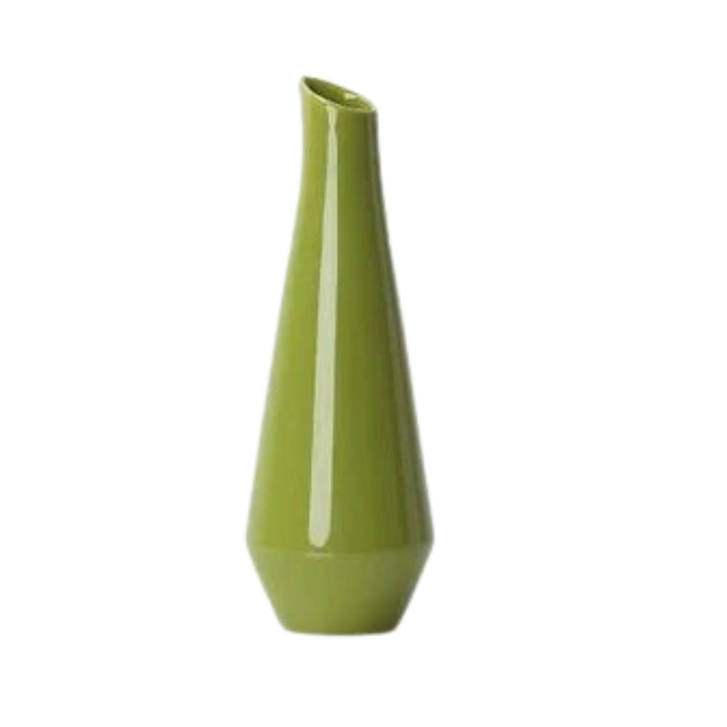 GlowVase – Høj Blank Porcelænsvase med Taperet Form i Livlige Farver