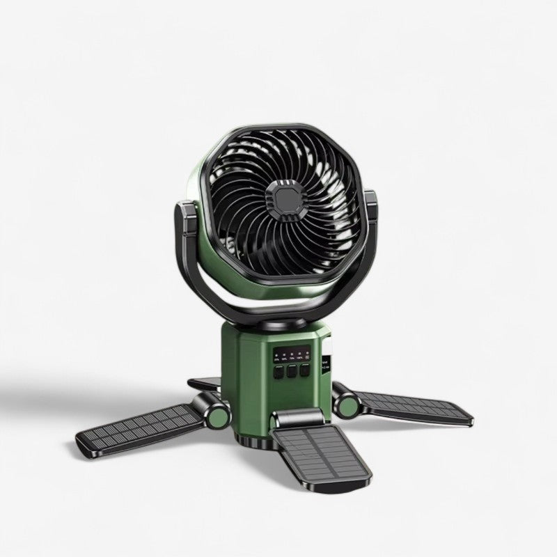 SunBreeze - Solcelledrevet Campingventilator med Hængende Design