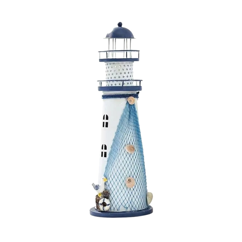 LighthouseGlow – Moderne Art Deco Fyrtårnsformet LED Bordlampe med Batteridrevet Design